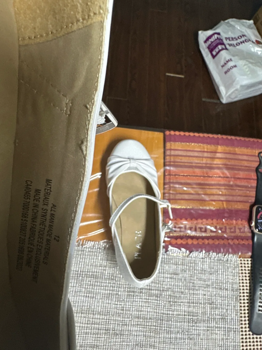 White girls'  childrens place shoes, size 12 image indicator(3)