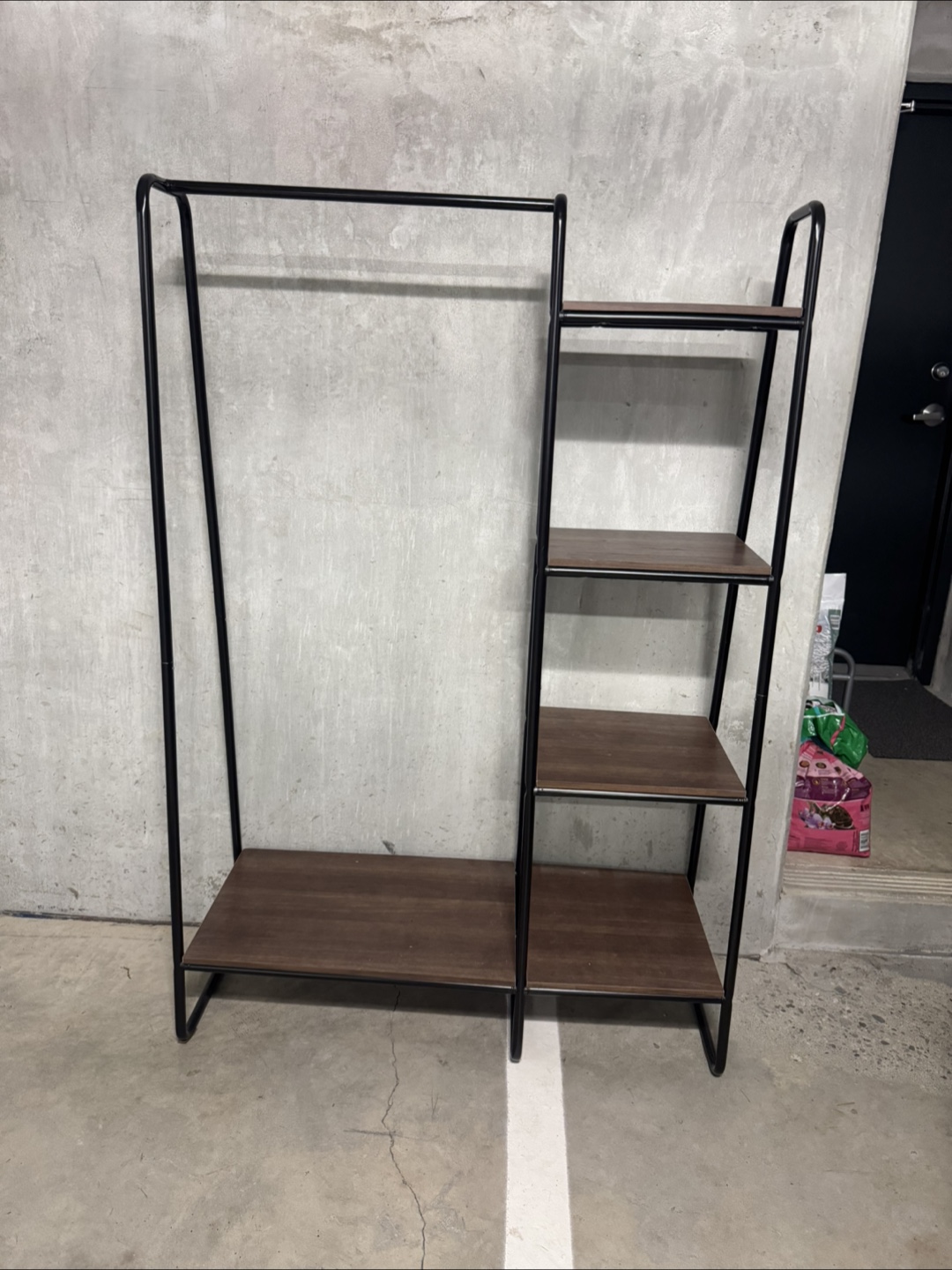 Modern Clothing Rack with Shelves