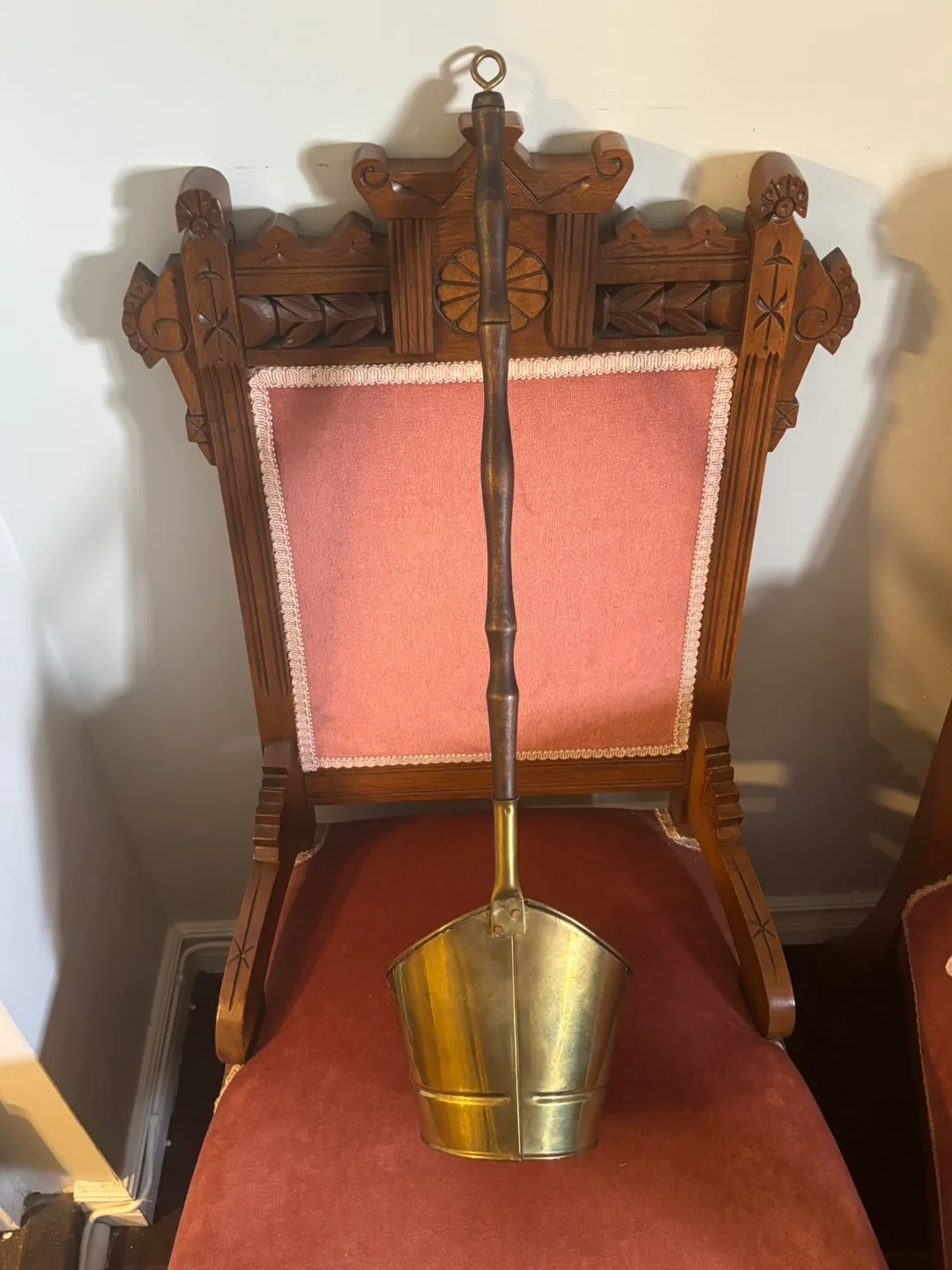 Vintage Brass Water Ladle with Wooden Handle image indicator(2)