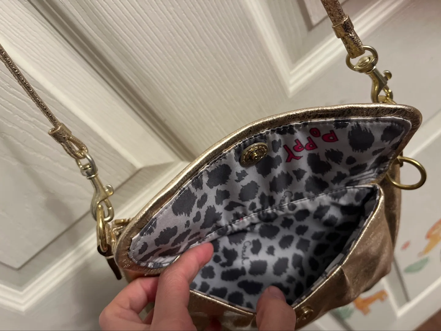 Gold Coach Poppy crossbody bag image indicator(5)