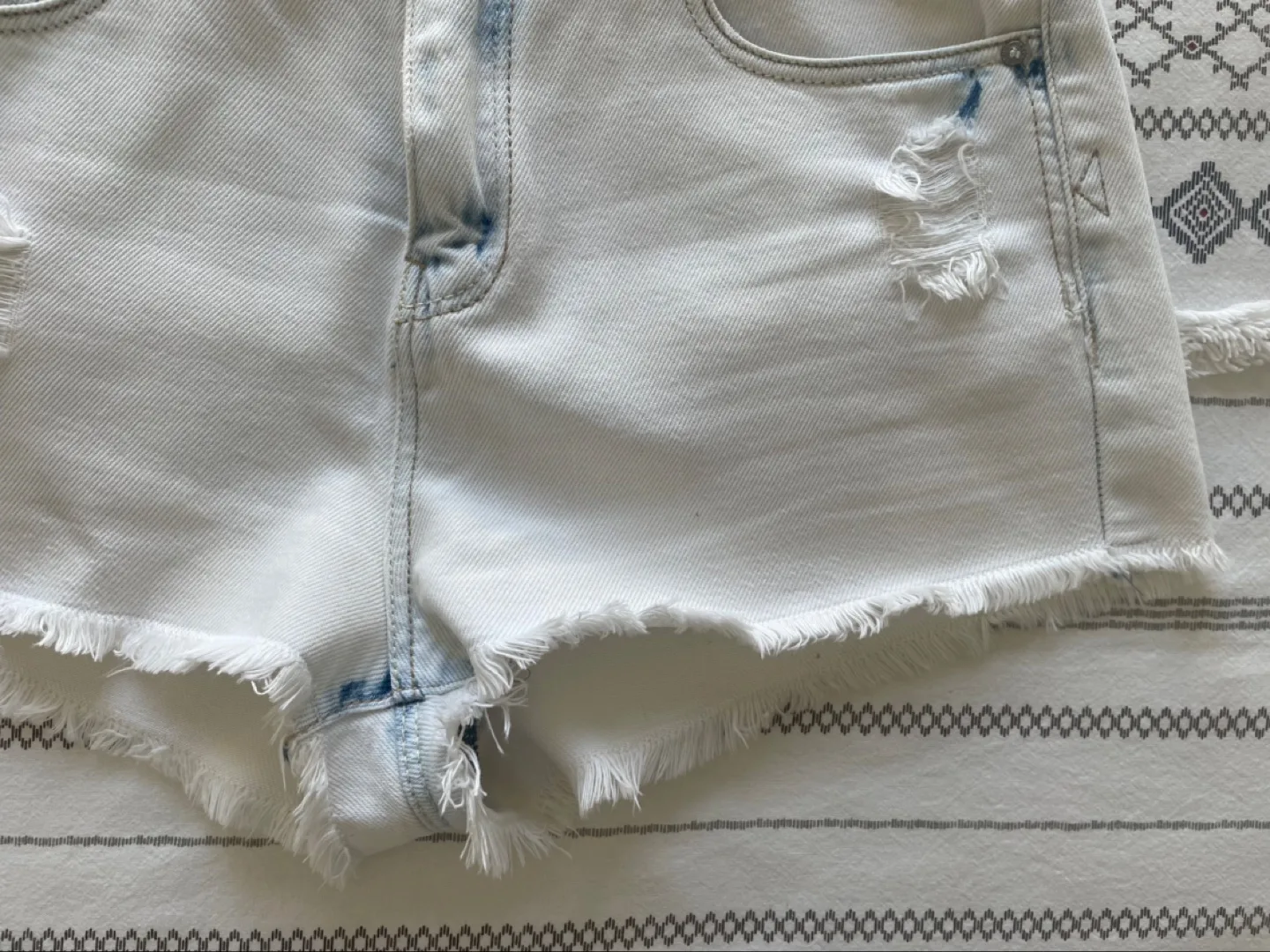 Stradivarius Distressed Denim Shorts image indicator(9)