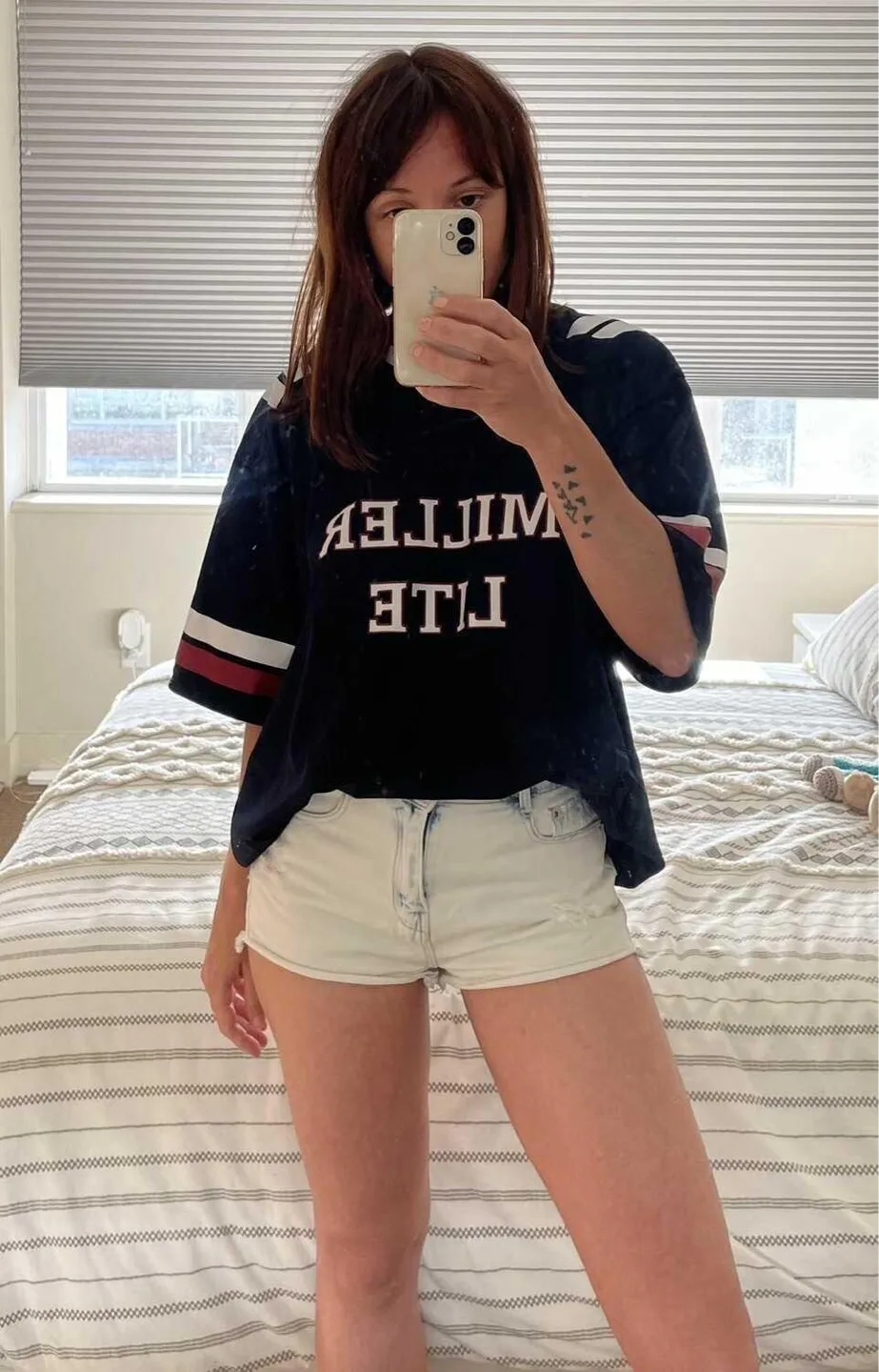 Stradivarius Distressed Denim Shorts image indicator(10)