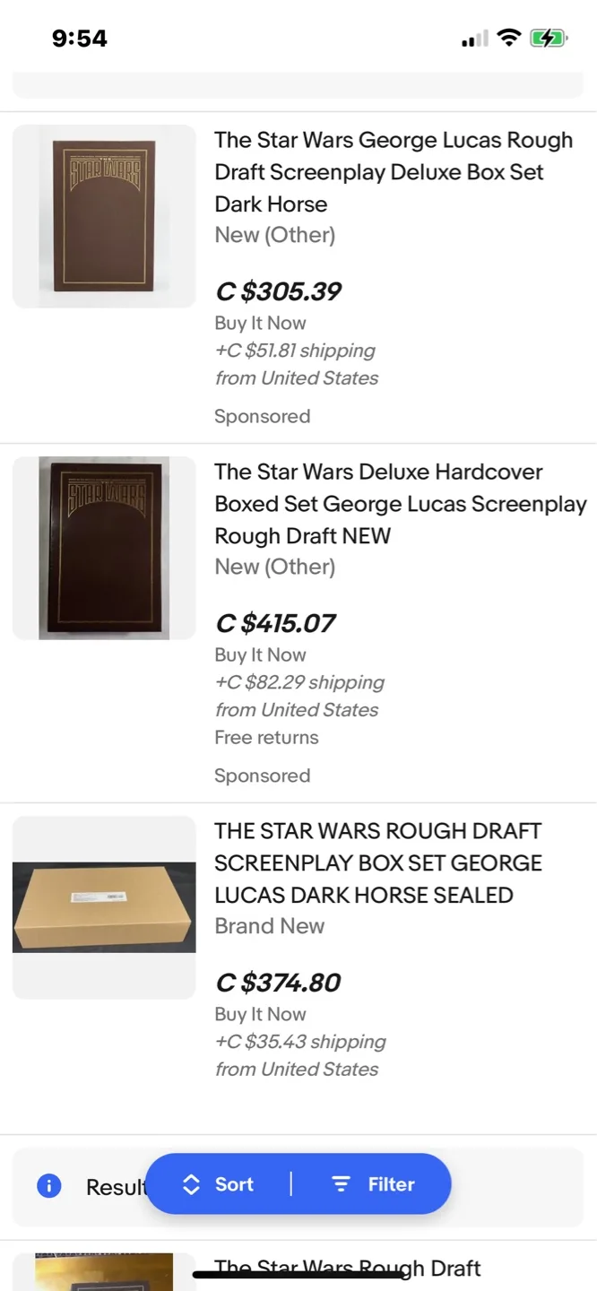 Star Wars DeluxeBoxed Set George Lucas Screenplay Rough Draft image indicator(6)