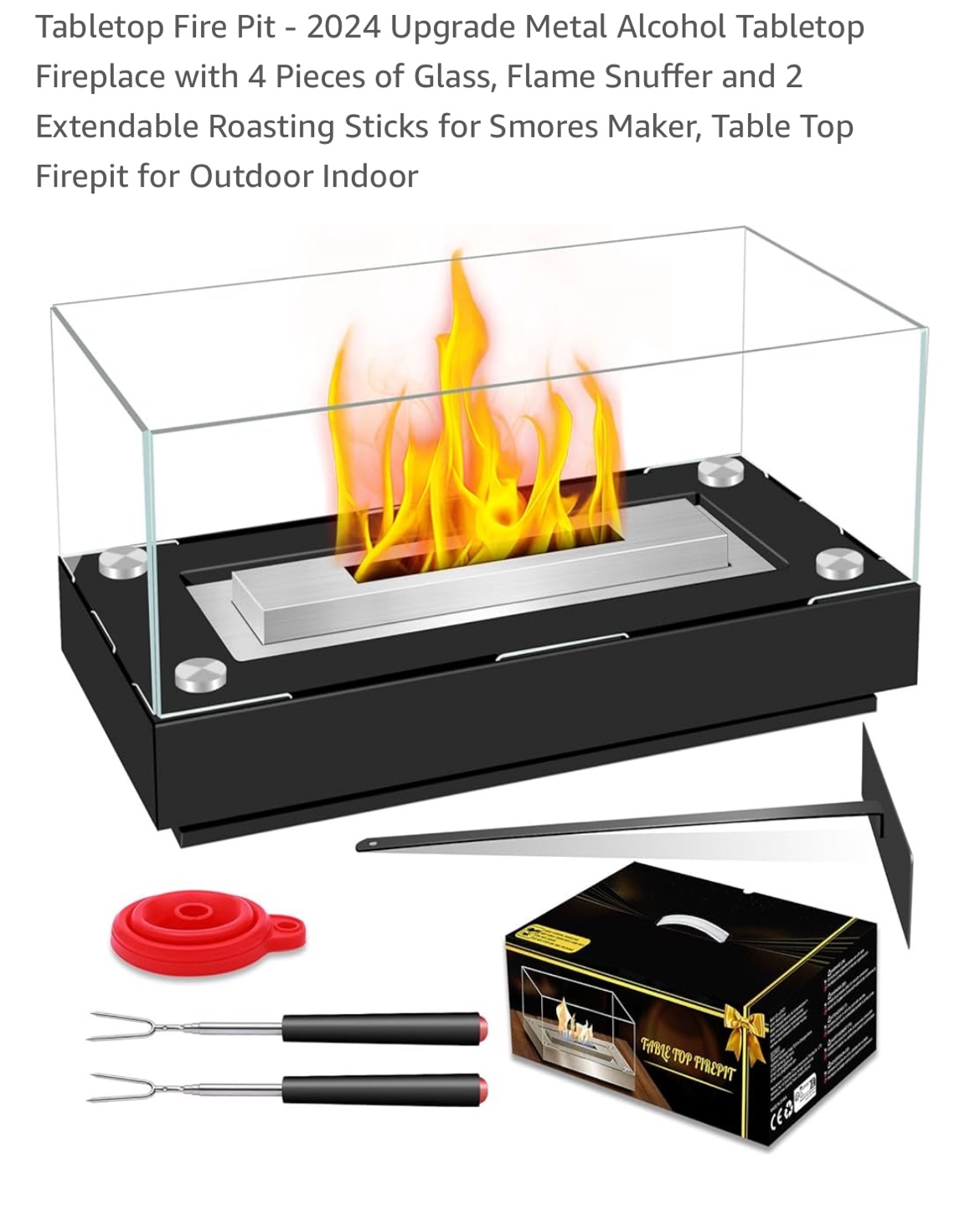 Tabletop Fire Pit - Indoor/Outdoor Alcohol Fireplace