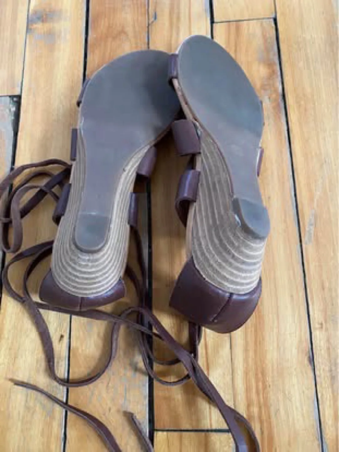 Brown Leather Gladiator Sandals image indicator(3)