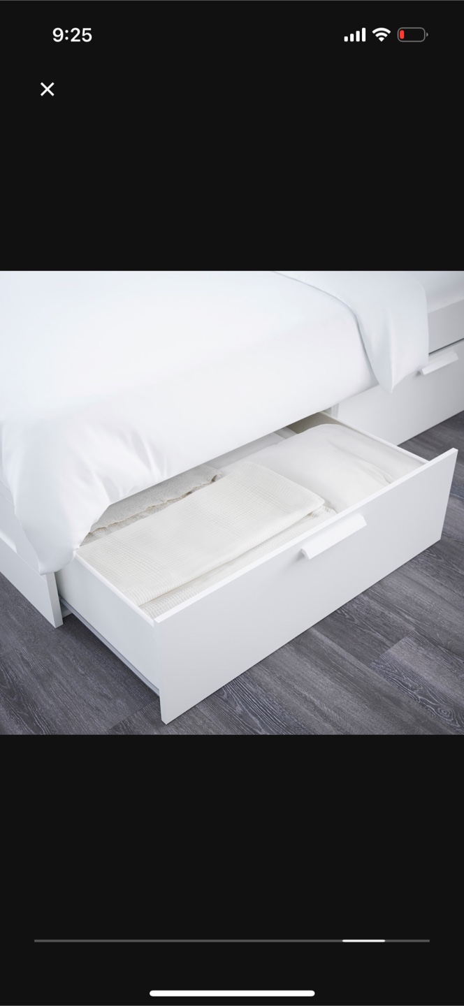 IKEA MALM White Bed Frame with Storage - Queen - photo 2