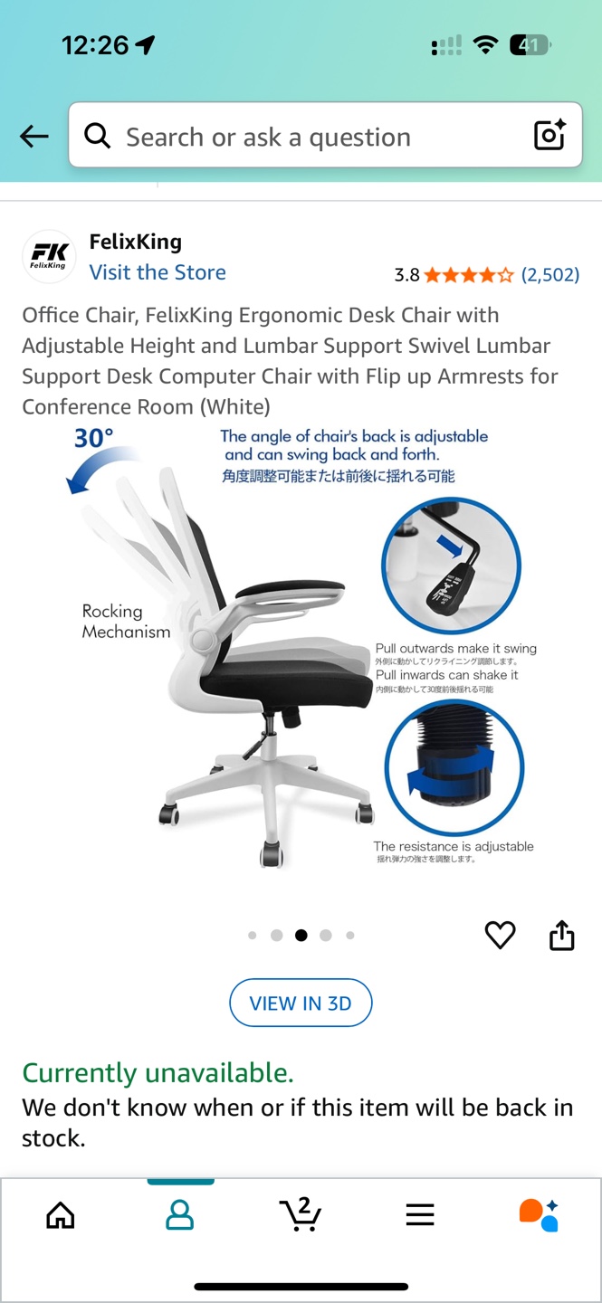 FelixKing Ergonomic Office Chair - White - photo 4