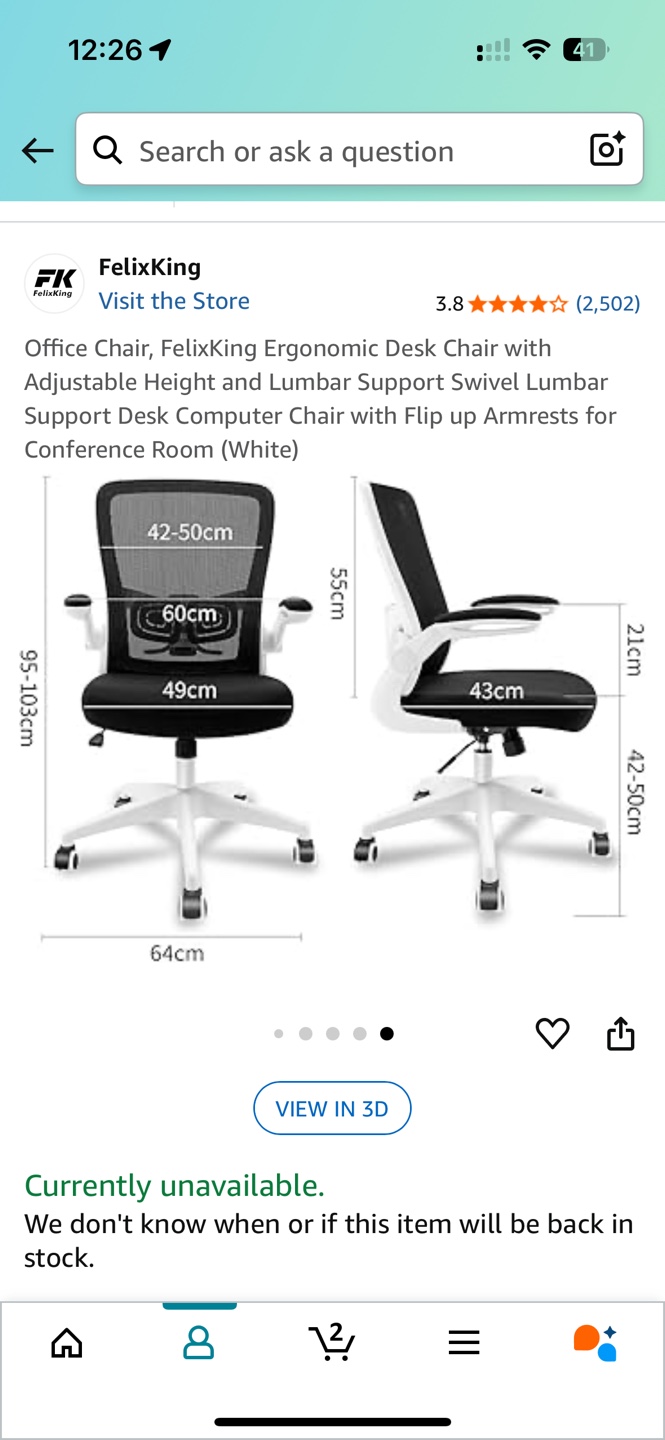 FelixKing Ergonomic Office Chair - White - photo 3