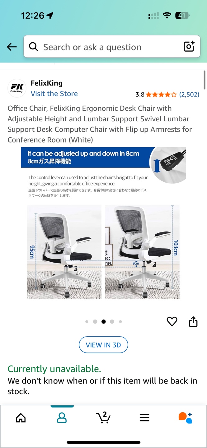FelixKing Ergonomic Office Chair - White - photo 5