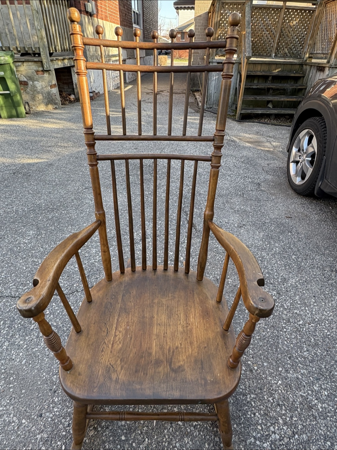 Antique Wooden Rocking Chair - photo 4