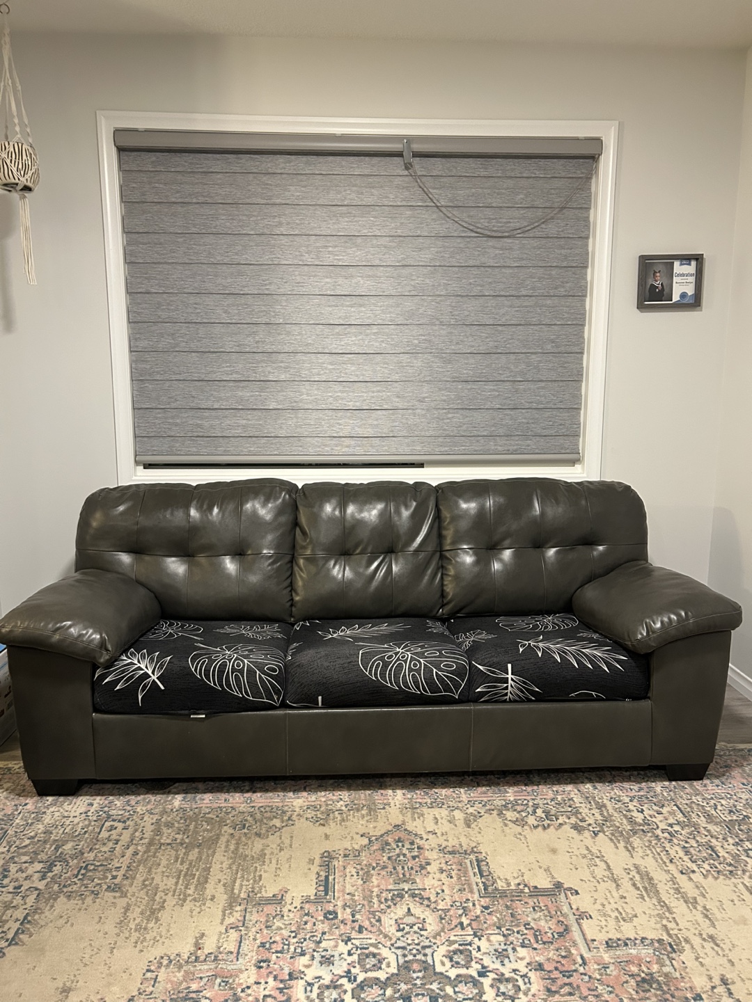 Grey Leather Sofa Bed