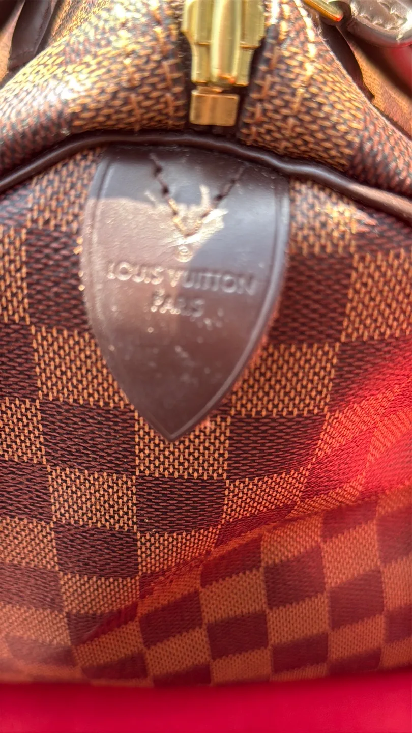 Authentic Louis Vuitton Speedy 30 Damier Ebene Handbag image indicator(3)