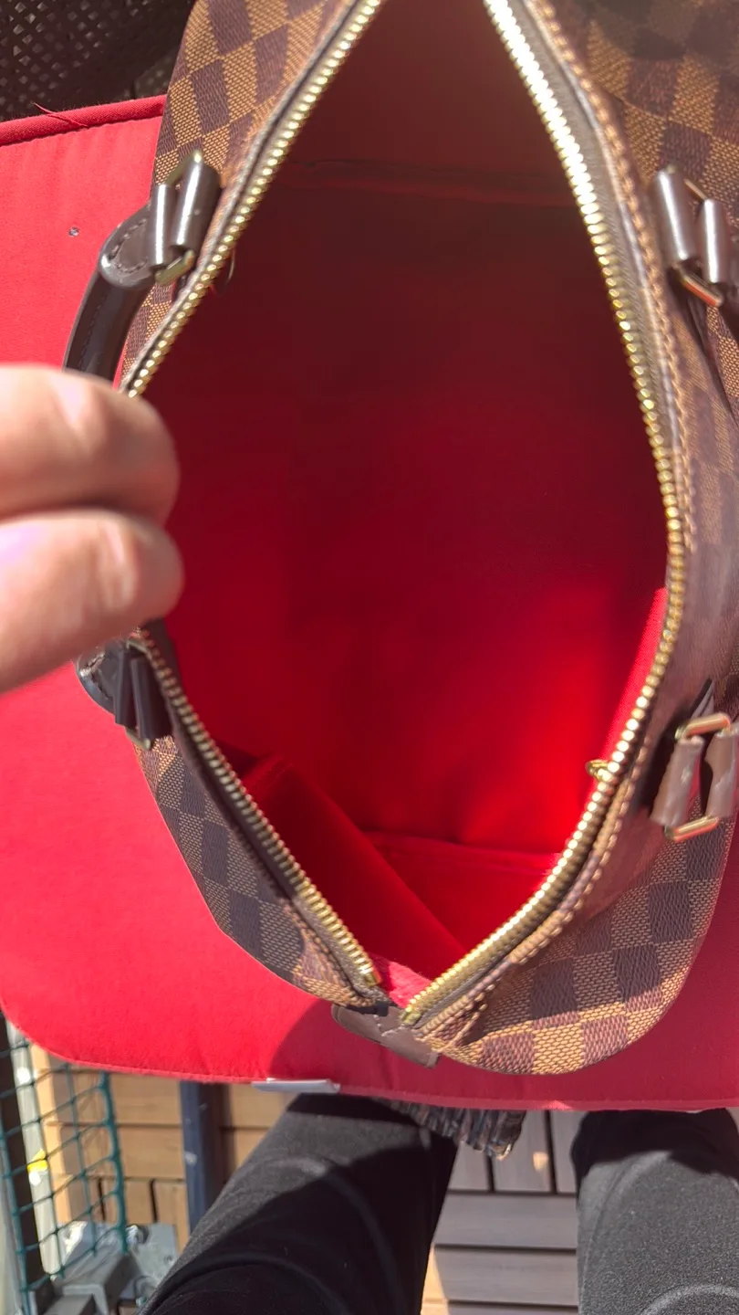 Authentic Louis Vuitton Speedy 30 Damier Ebene Handbag image indicator(6)