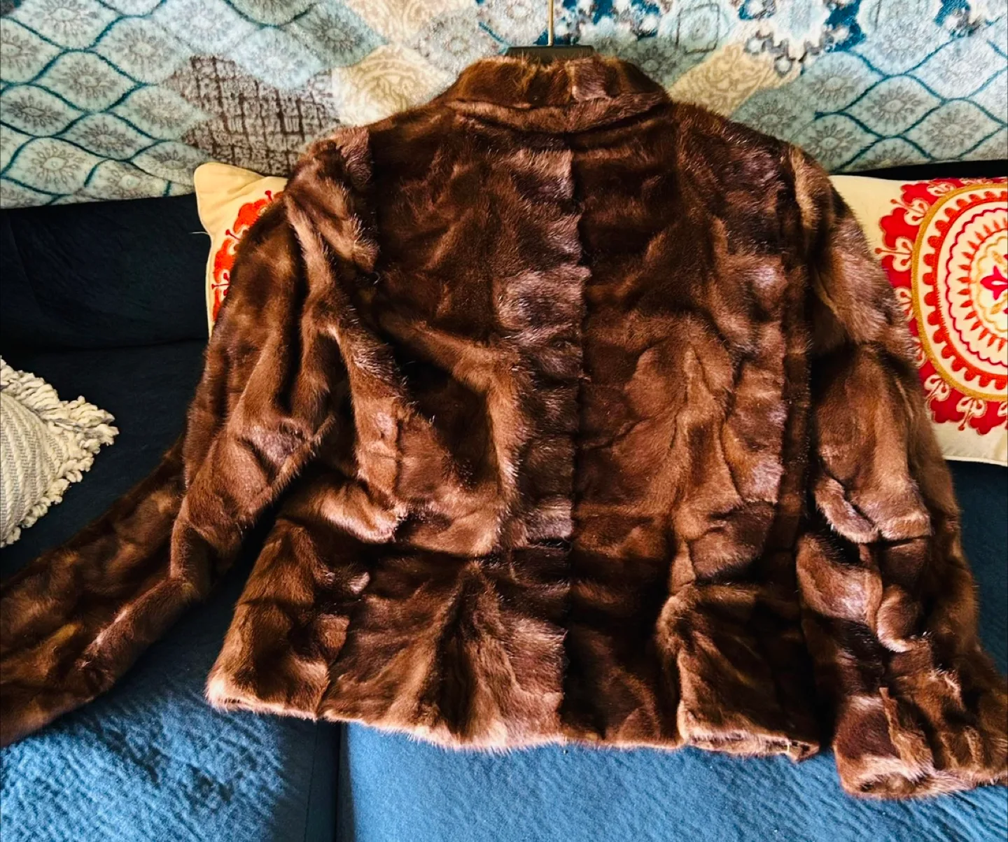 Brown Mink Fur Jacket - Size M image indicator(2)