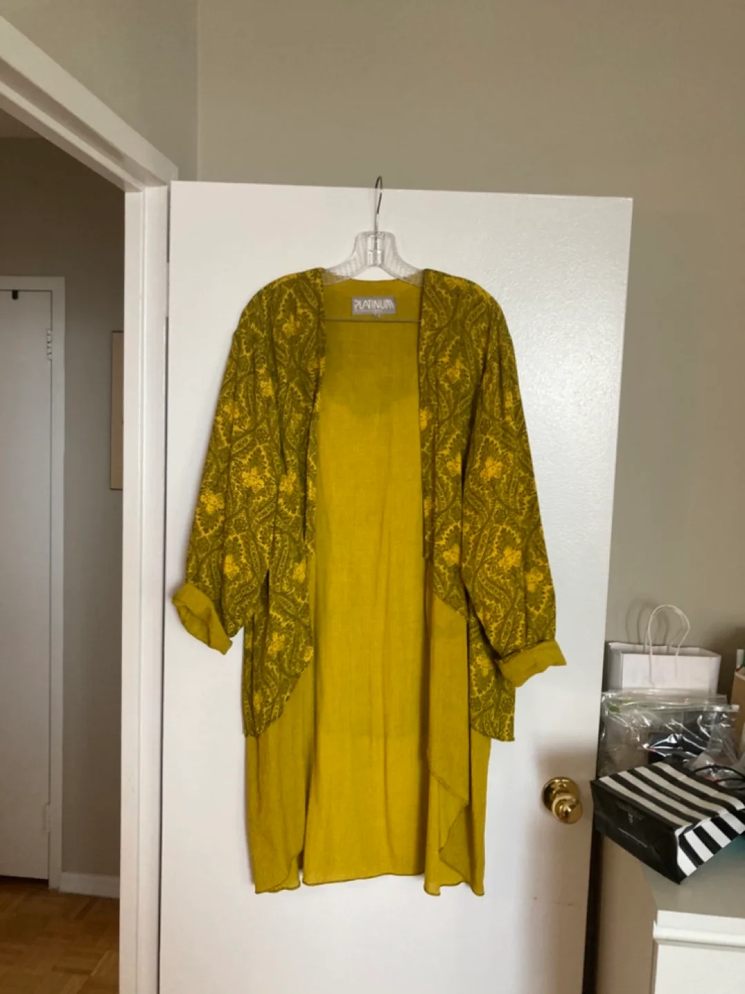 Vintage Mustard Yellow Kimono thumbnail