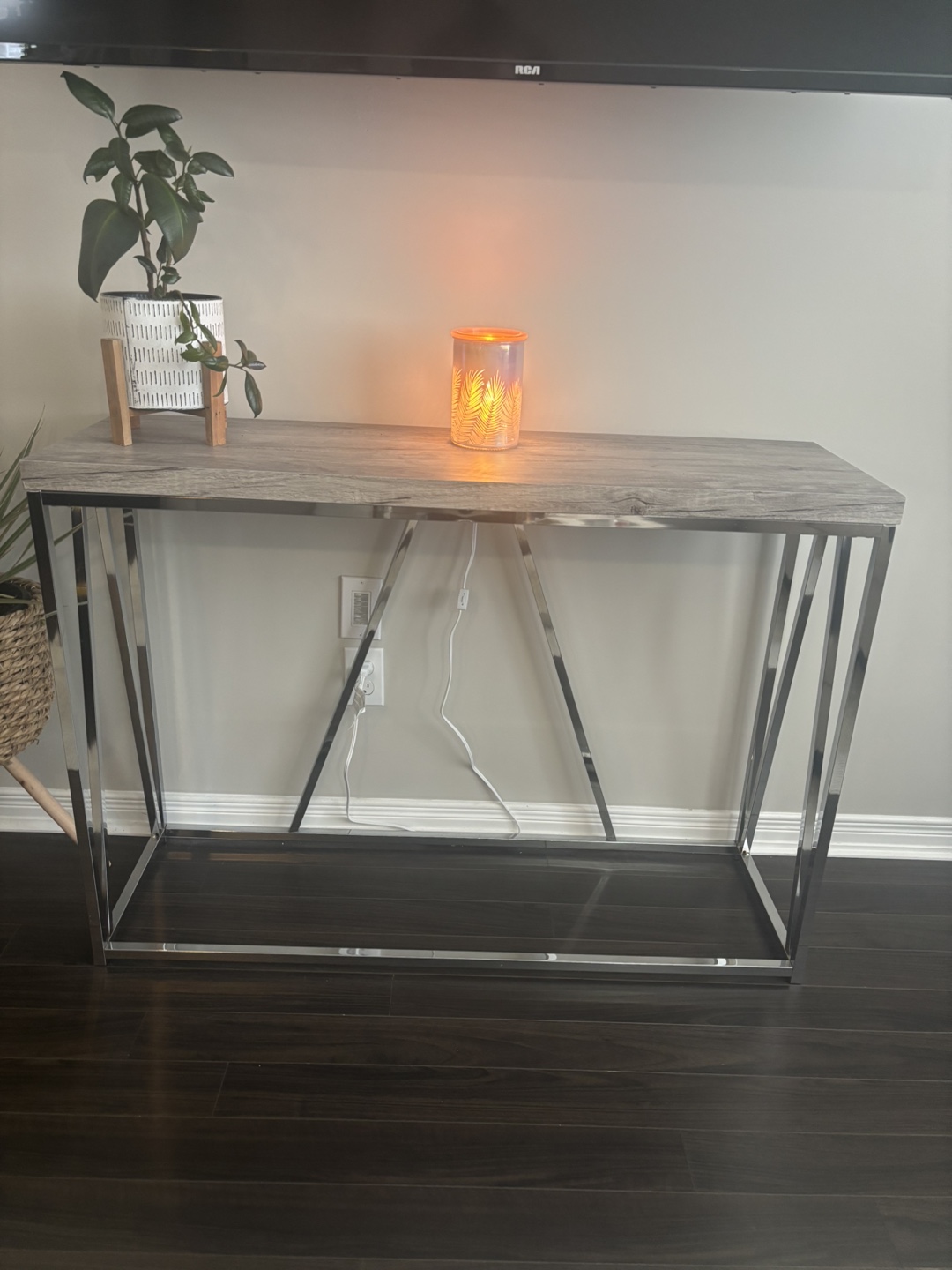 Console Table with Chrome Legs - photo 2