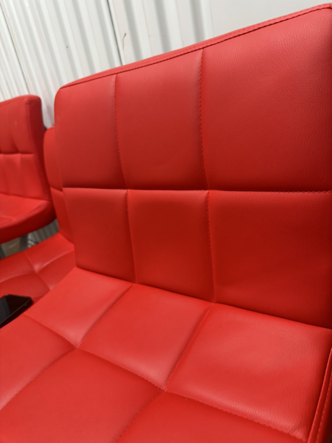 Set of Four Red Swivel Bar Stools - photo 3