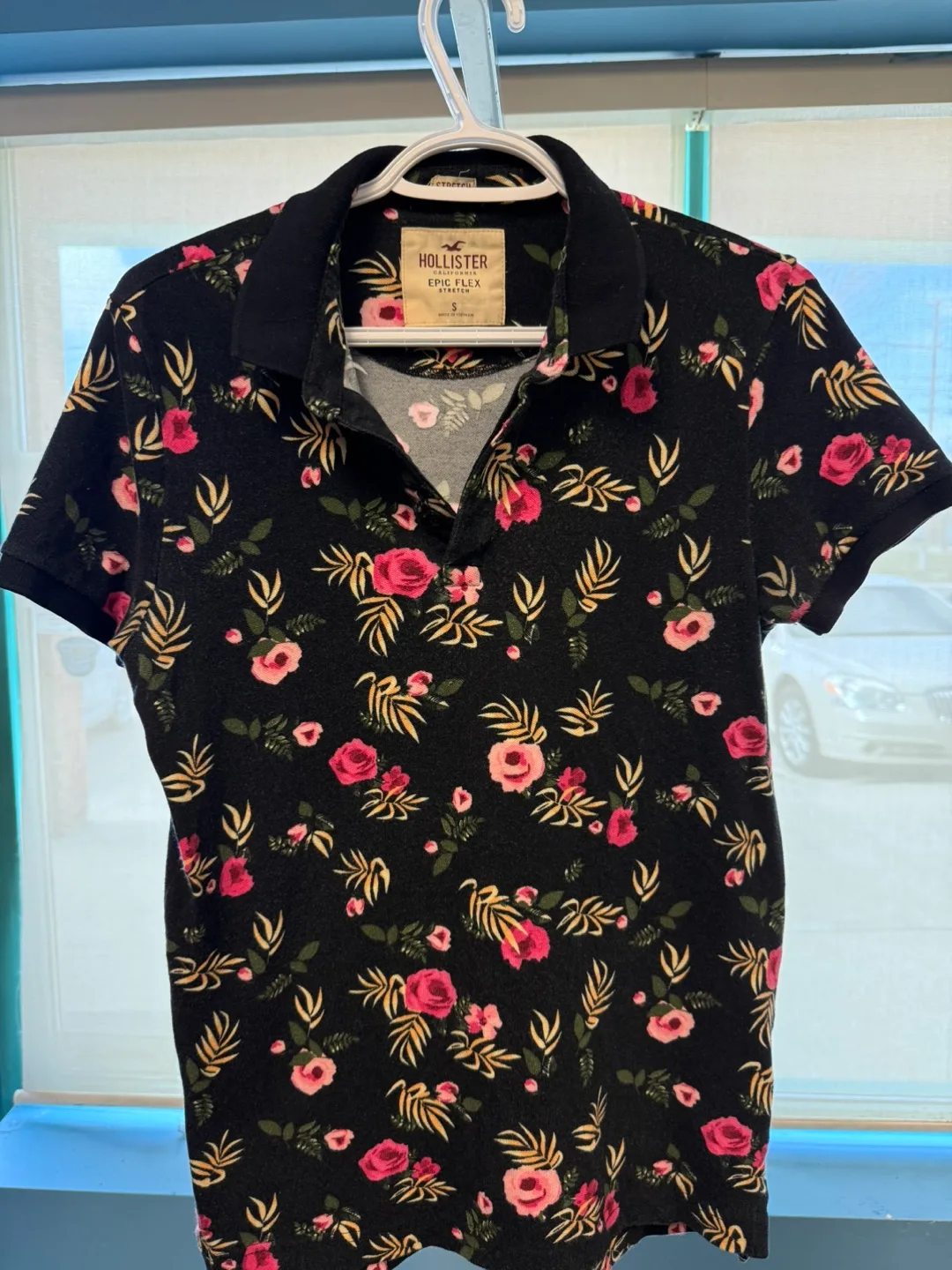 Hollister Floral Polo Shirt thumbnail