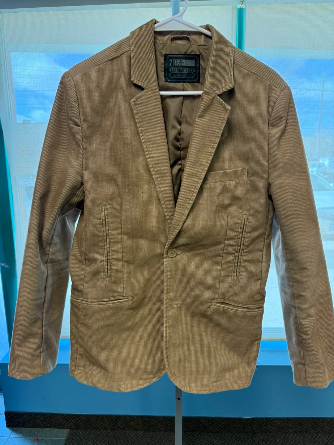 Men's Tan Corduroy Blazer thumbnail