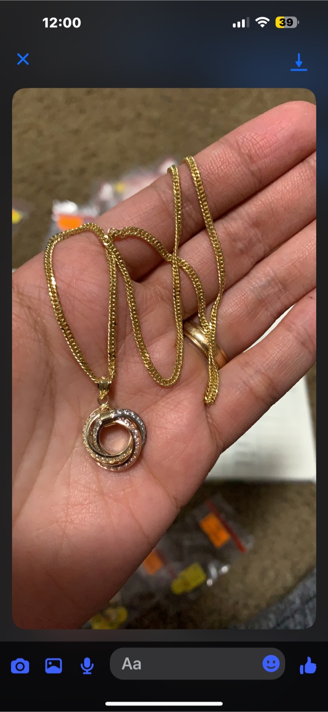 18k Gold Necklace and Earrings Set - photo 3