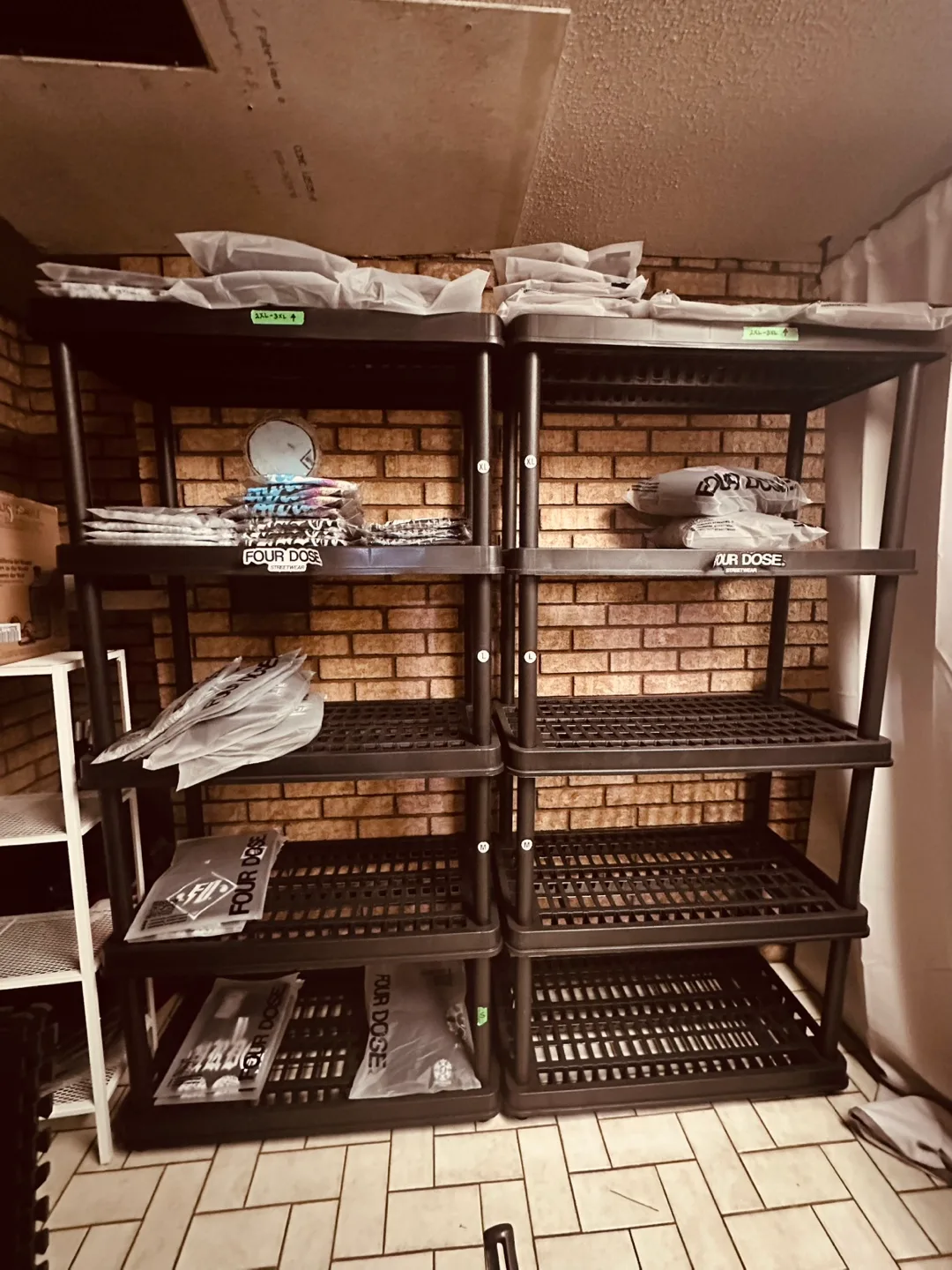 Plastic Shelving Unit - Black (3 Units)