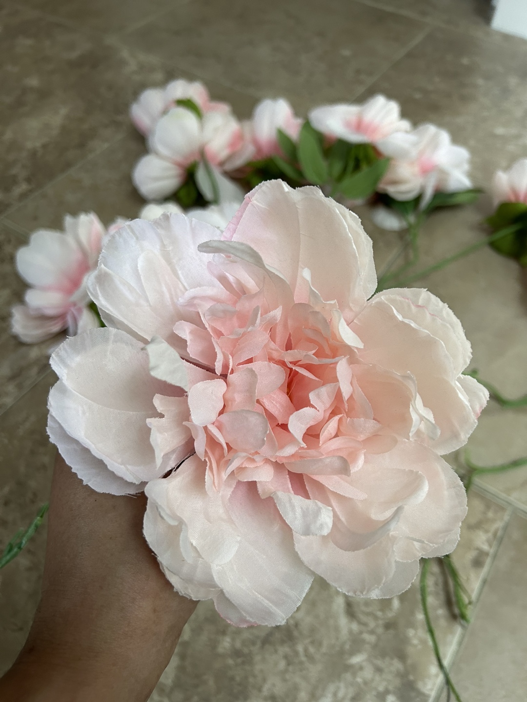 Artificial Peony Flowers - Blush Pink - photo 3
