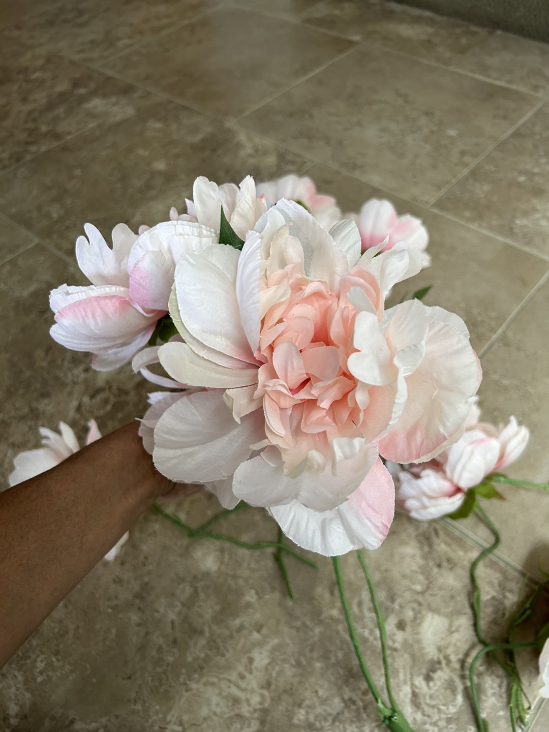 Artificial Peony Flowers - Blush Pink - photo 2