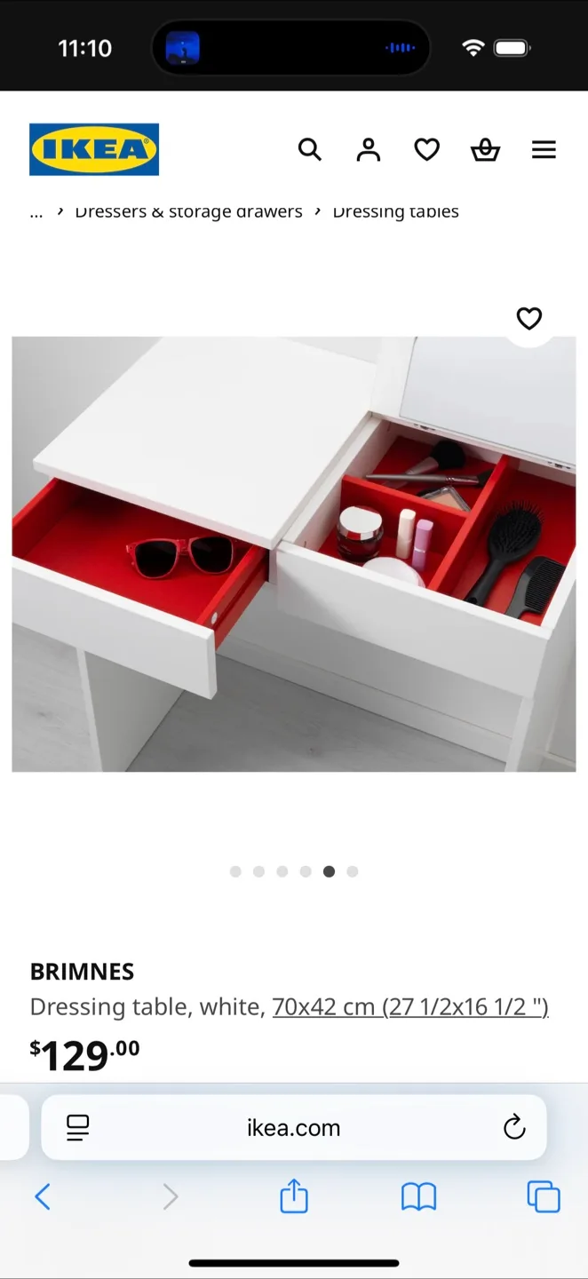 IKEA BRIMNES Dressing Table - White image indicator(2)