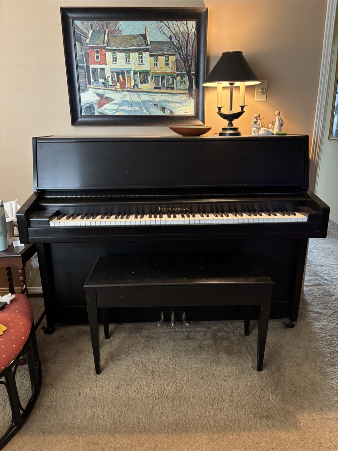 Heintzman Upright Piano with Bench 💚