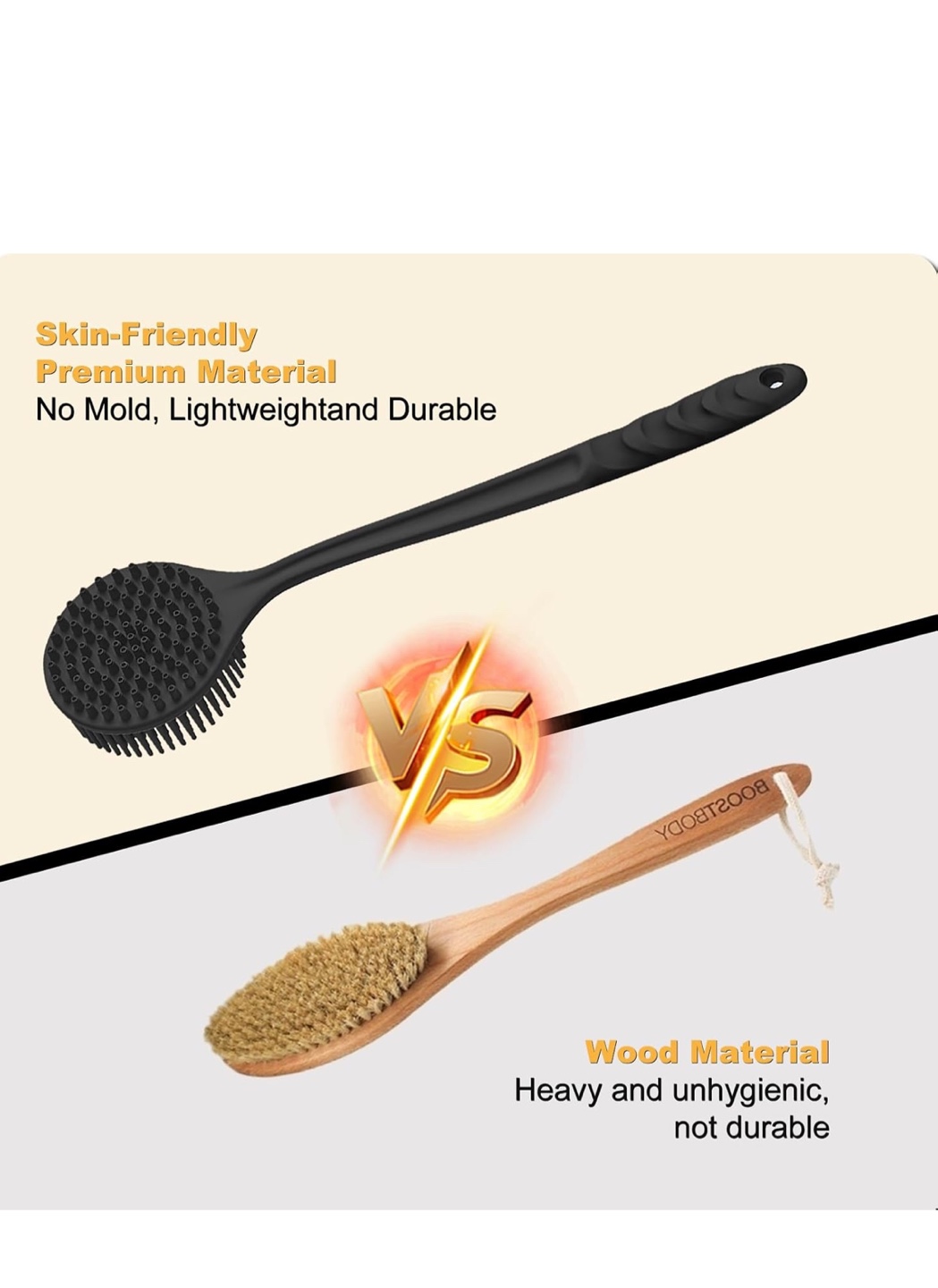 Long-handled Silicone Back Scrubber Brush - photo 5