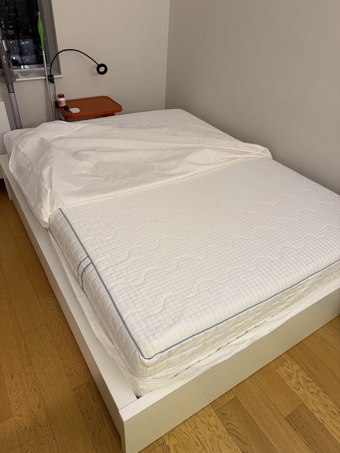 IKEA MALM Queen Bed Frame + AMSOSEN Queen Mattress