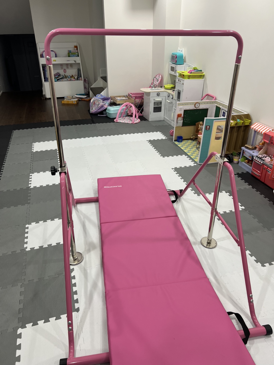 Pink Kids Gymnastics Bar with Mat - photo 2