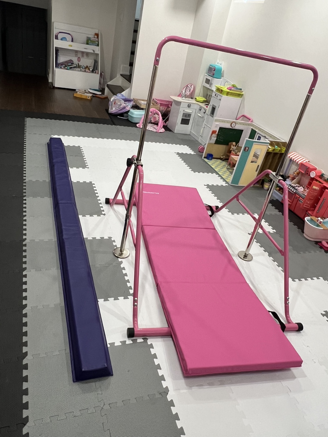 Pink Kids Gymnastics Bar with Mat - photo 3