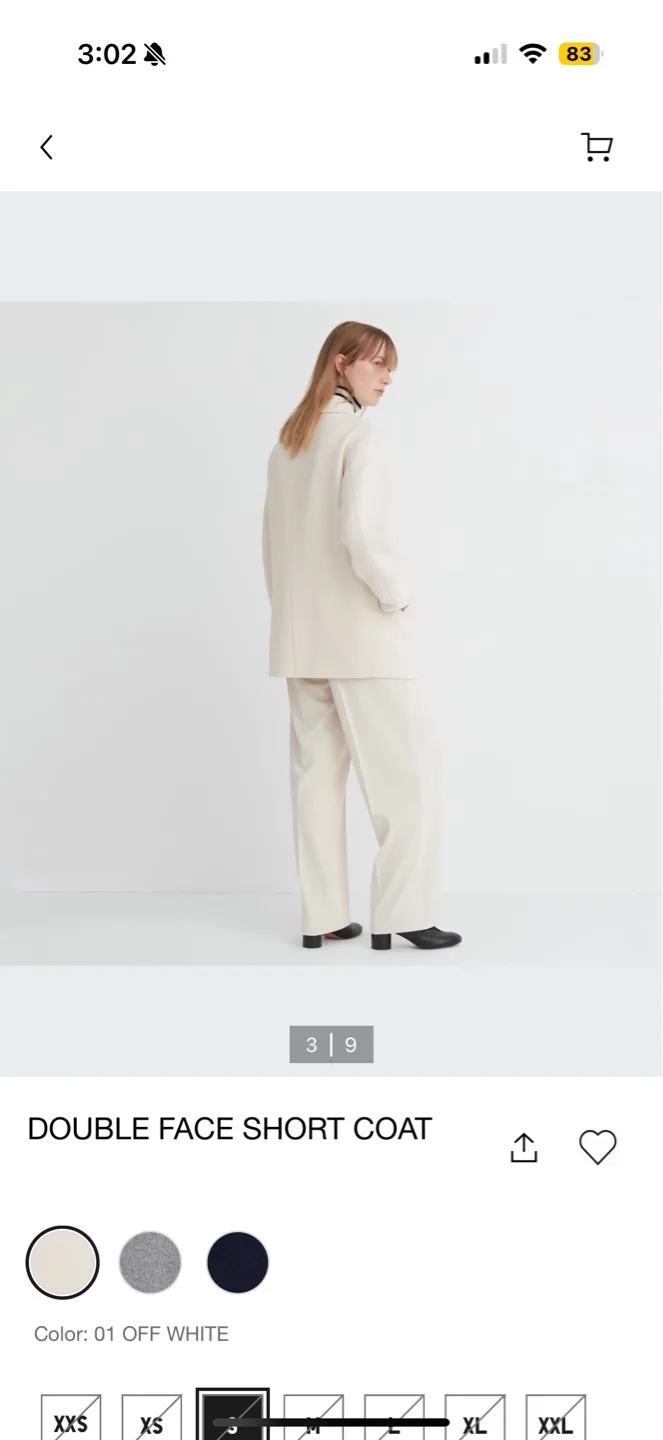 UNIQLO Double Breasted coat (xs/s) image indicator(6)