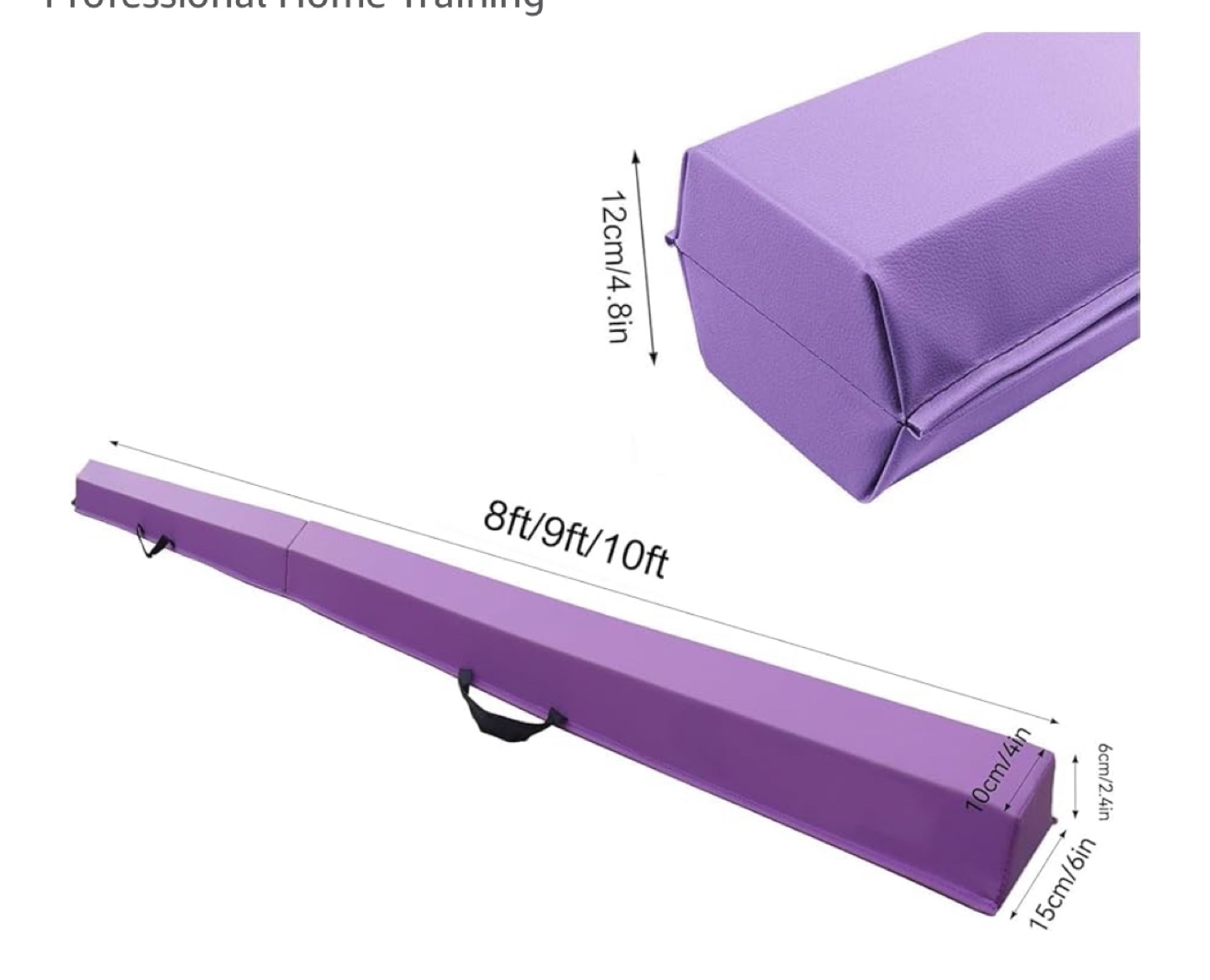 Foldable Gymnastics Balance Beam - Purple - photo 2