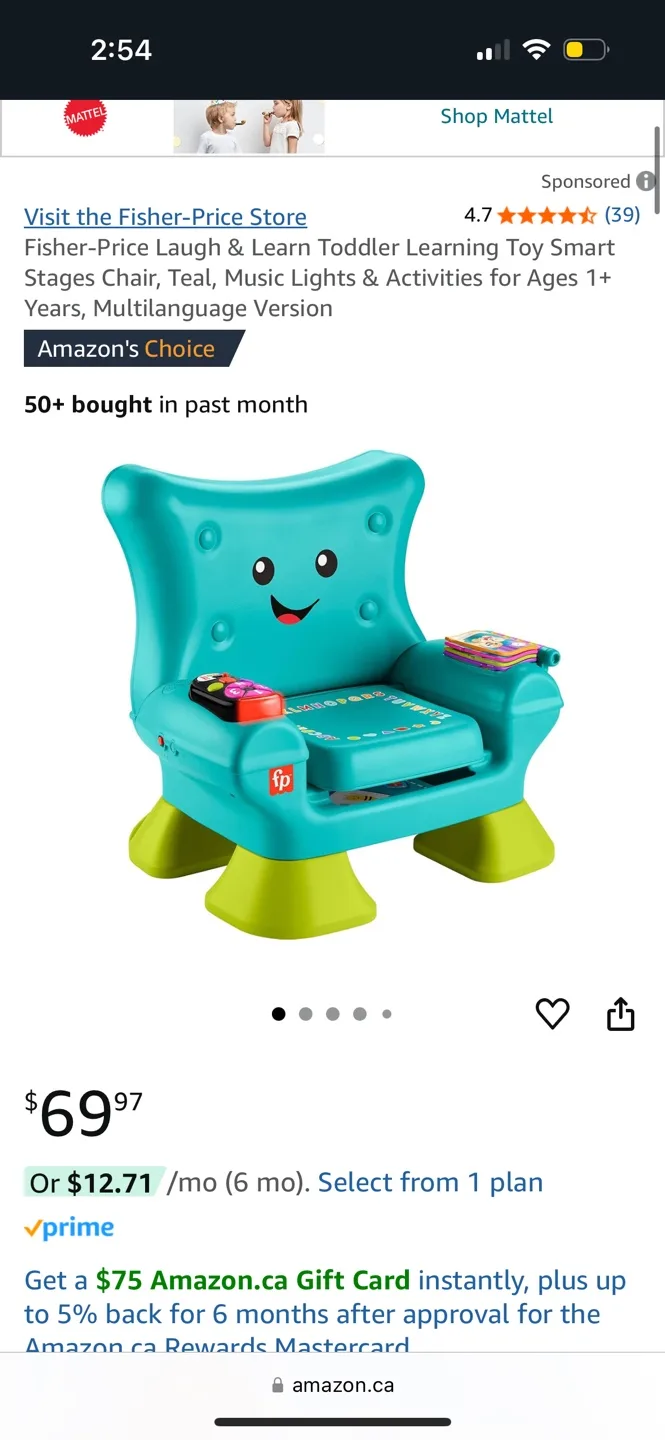 Fisher-Price Laugh & Learn Learning Chair thumbnail