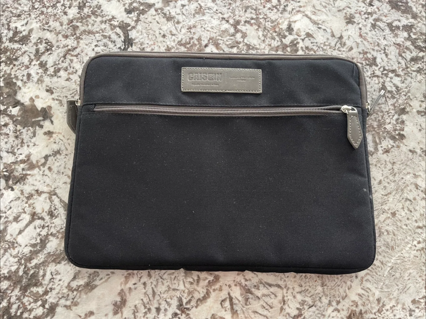 CAISEN Laptop Sleeve, Black Canvas thumbnail