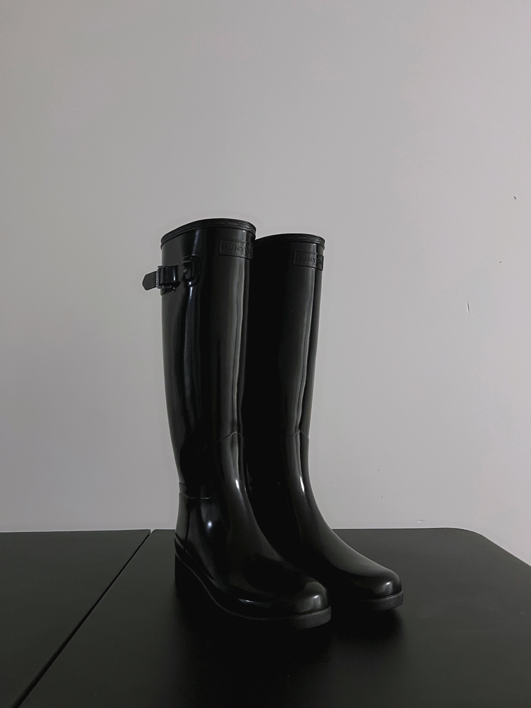 Hunter Original Gloss Refined Tall Boots - US Size 5