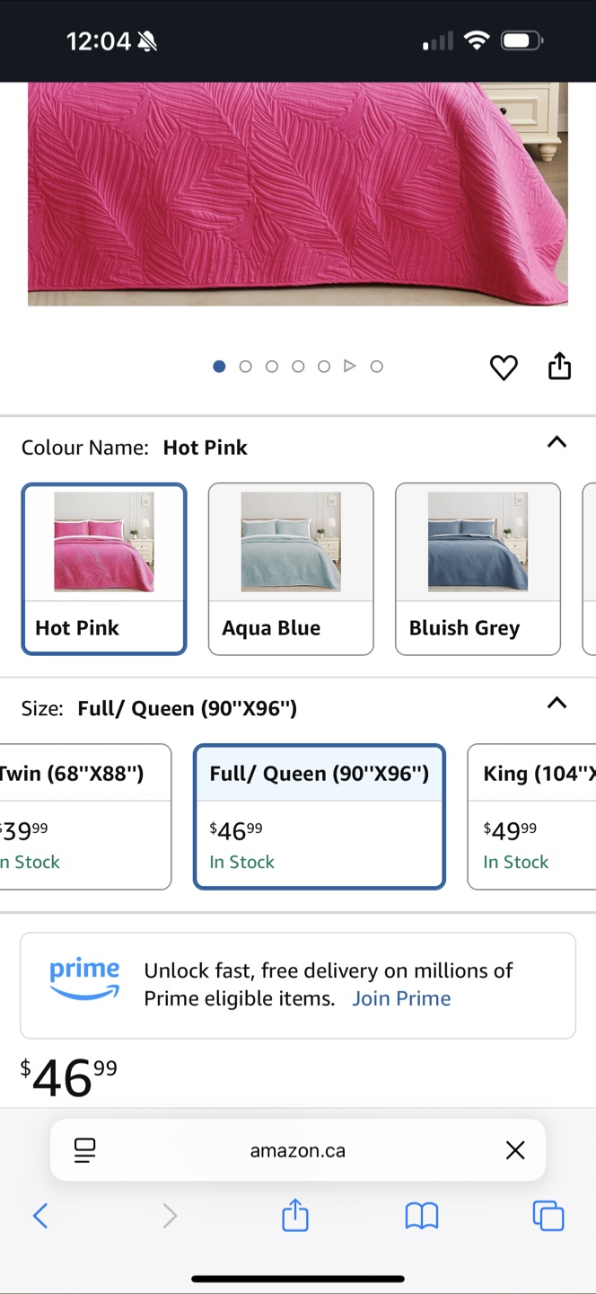 Hot Pink Full/Queen Quilted Bedspread - photo 2