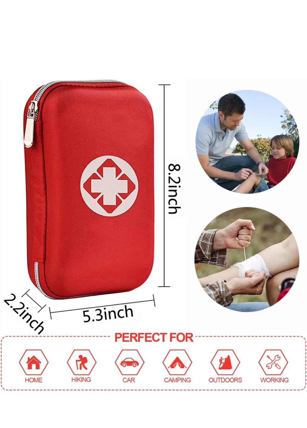 First Aid Kit 200pcs, First Aid Kit for Family Emergency Care. - photo 3