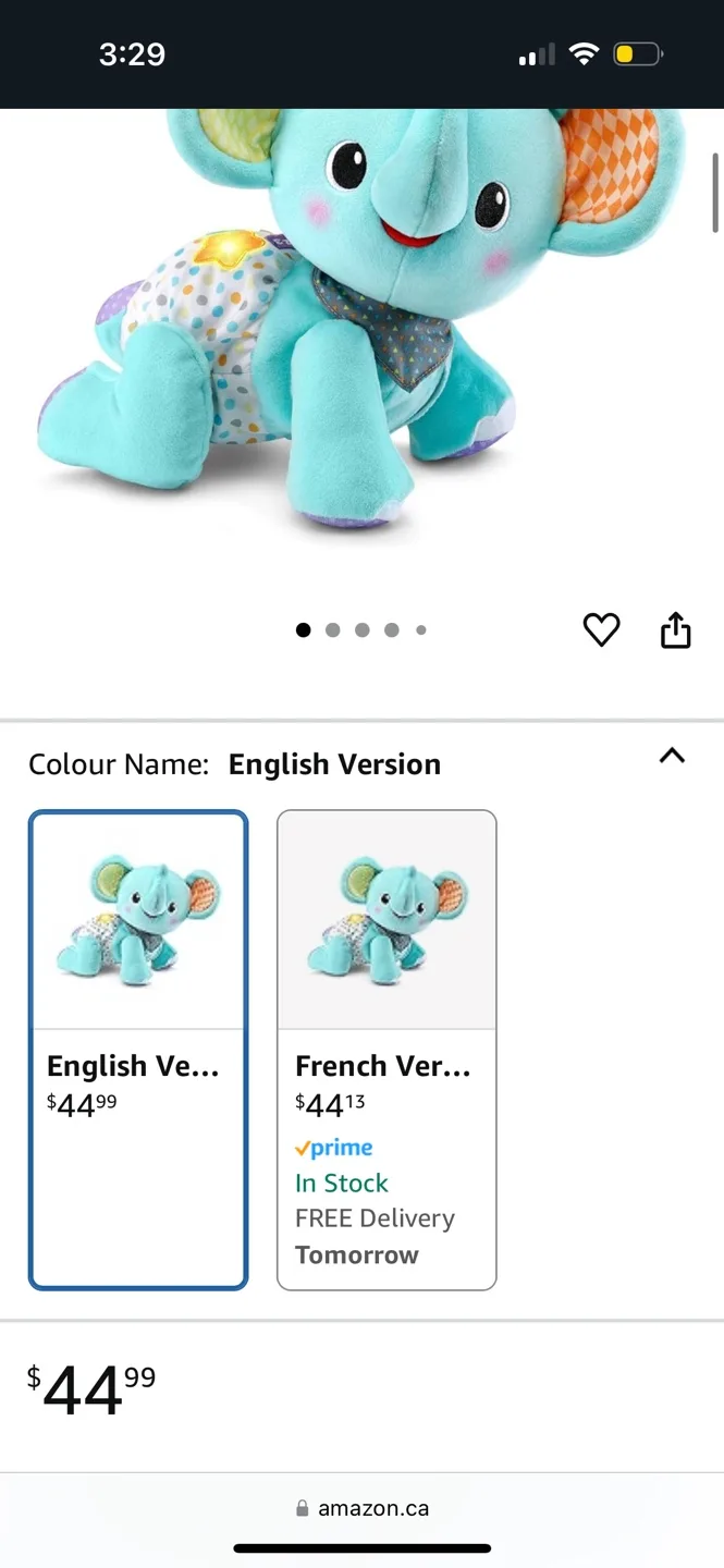 VTech Baby Elephant Toy thumbnail