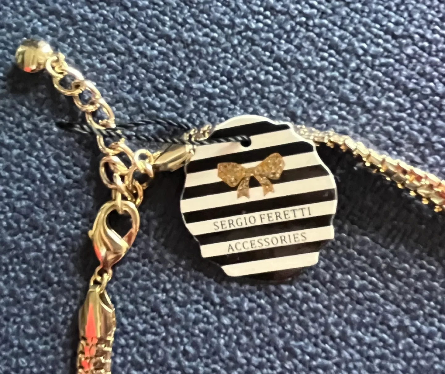 Sergio Feretti Gold and Black Beaded Statement Necklace image indicator(3)