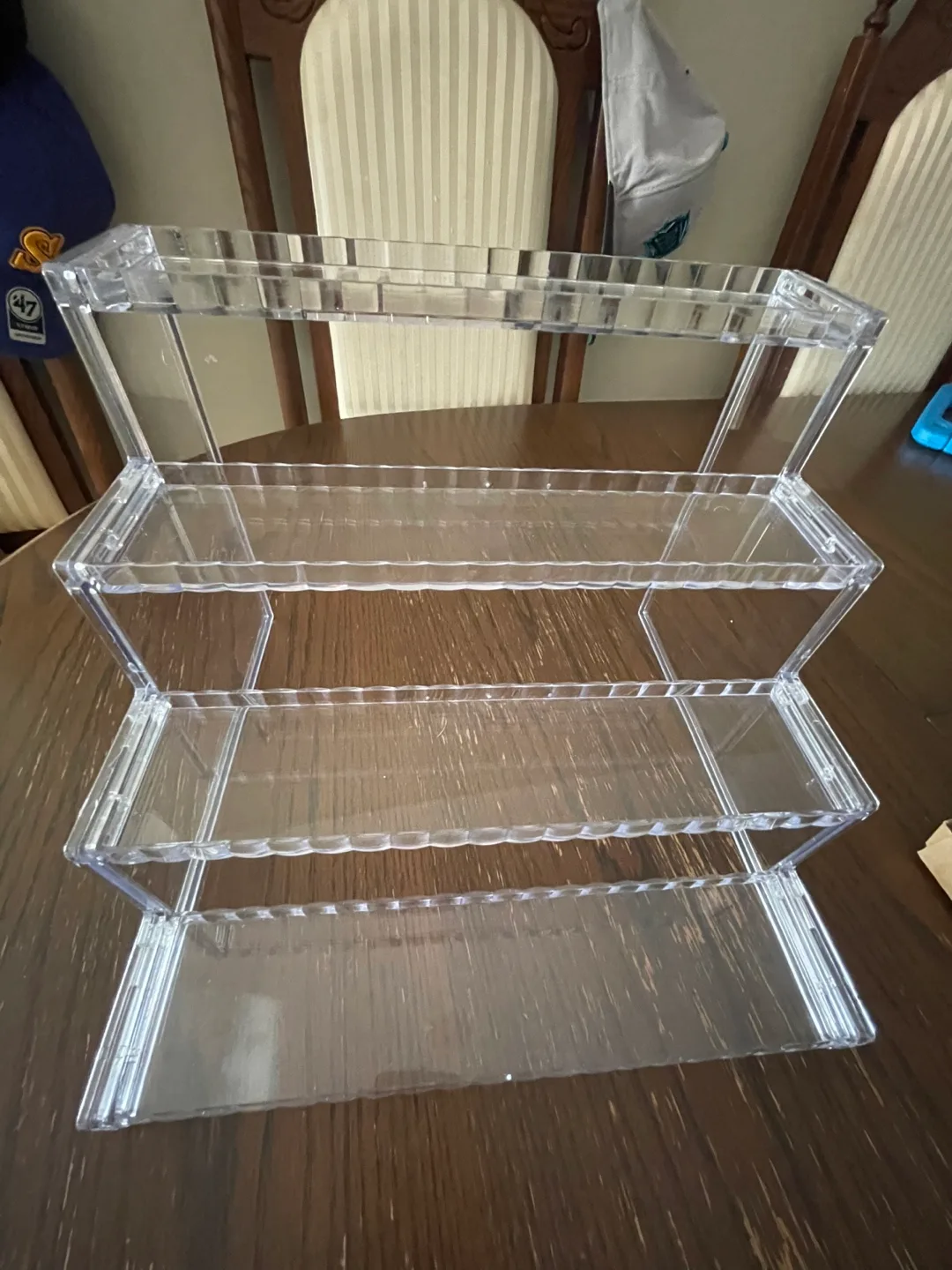 Clear Plastic 4- Tier Stackable Shelf Organizer thumbnail