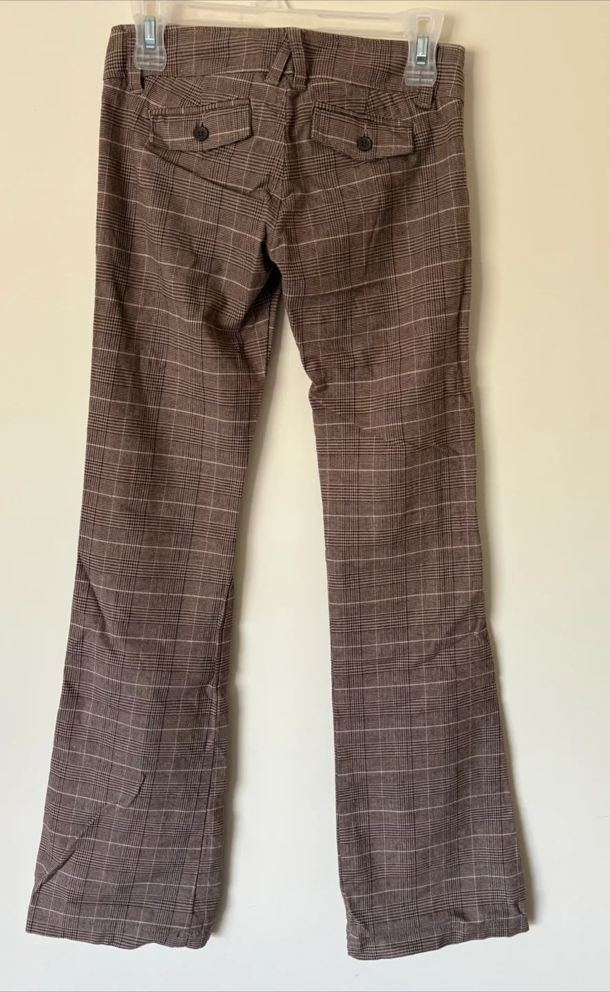 Brown Plaid Pants Size 0 image indicator(2)