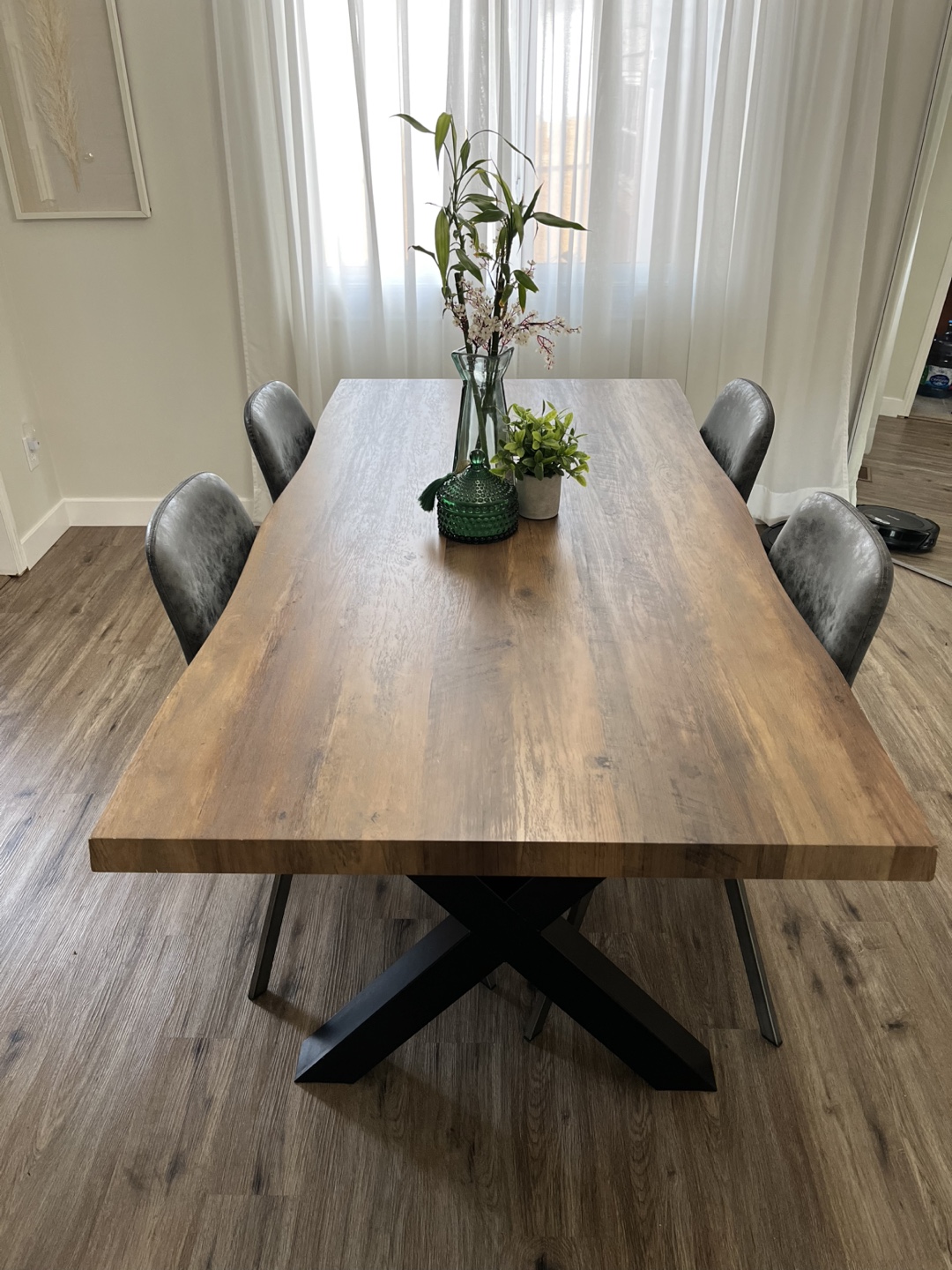 Modern Farmhouse Dining Table with Four Chairs