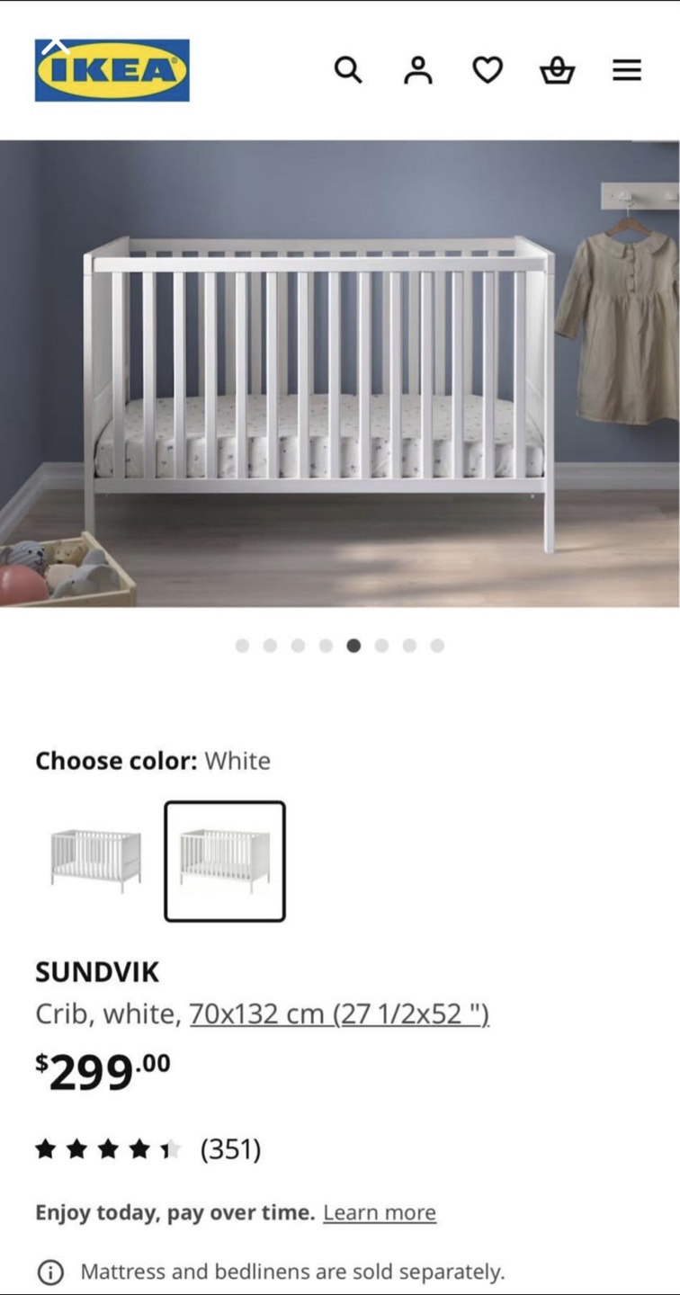 IKEA SUNDVIK crib & Sealy OmniPedic Naturale Soy crib mattress - photo 3