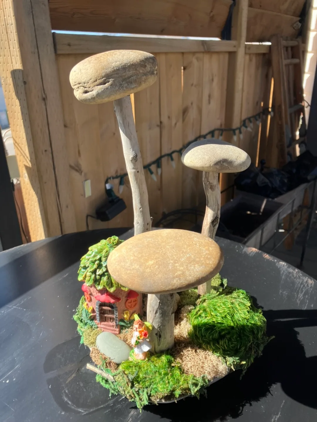 Whimsical Fairy Garden Mushroom Display thumbnail
