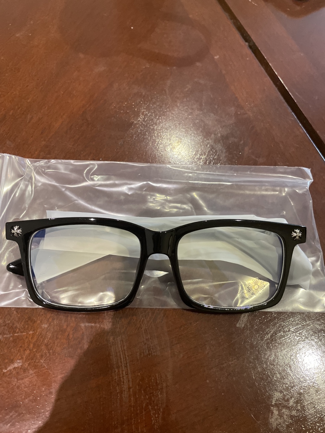 Chrome heart glasses