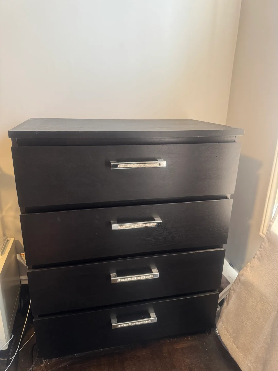 Dark Brown Four-Drawer Dresser