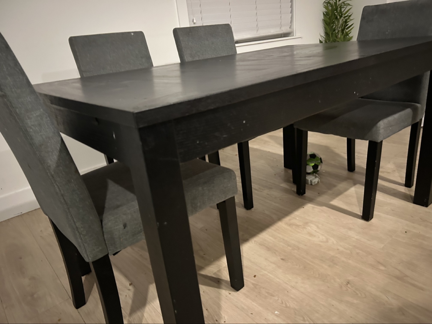 Dining table with four chairs